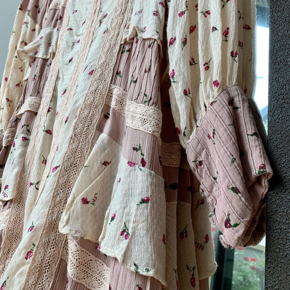 🦄 Anthropologie prairie dress in dusty rose - NWT out of stock online - Picture 8 of 15